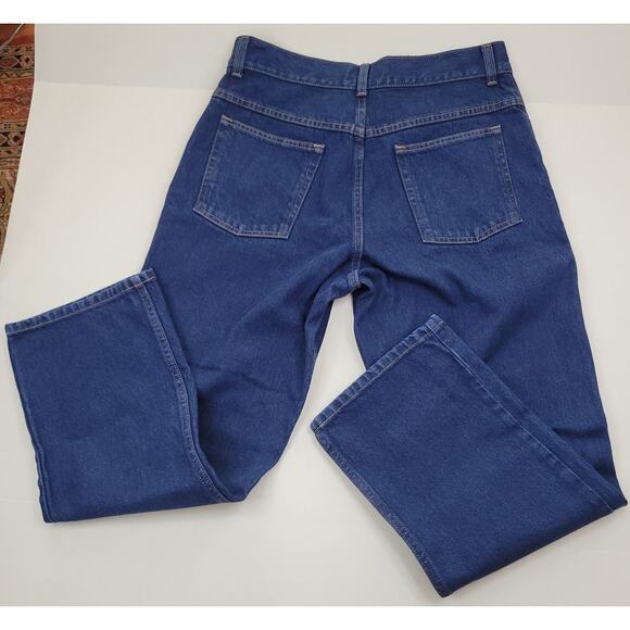 L.L. Bean Women's Petite Original Fit 5 Pocket Dark Denim Jeans 14 Pet 32 x 27 - Picture 8 of 8